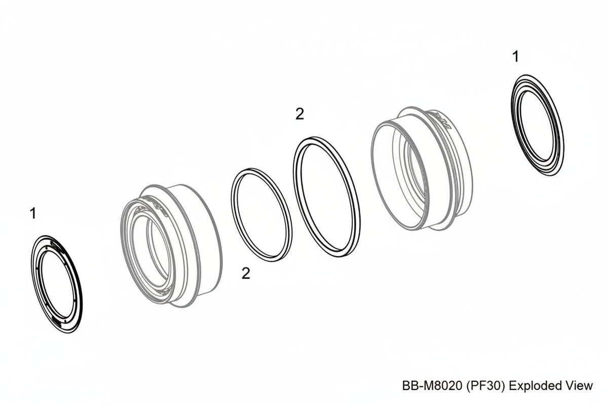 TRP M8020 press-fit bottom bracket for modern  bike frames - smooth bearing performance"